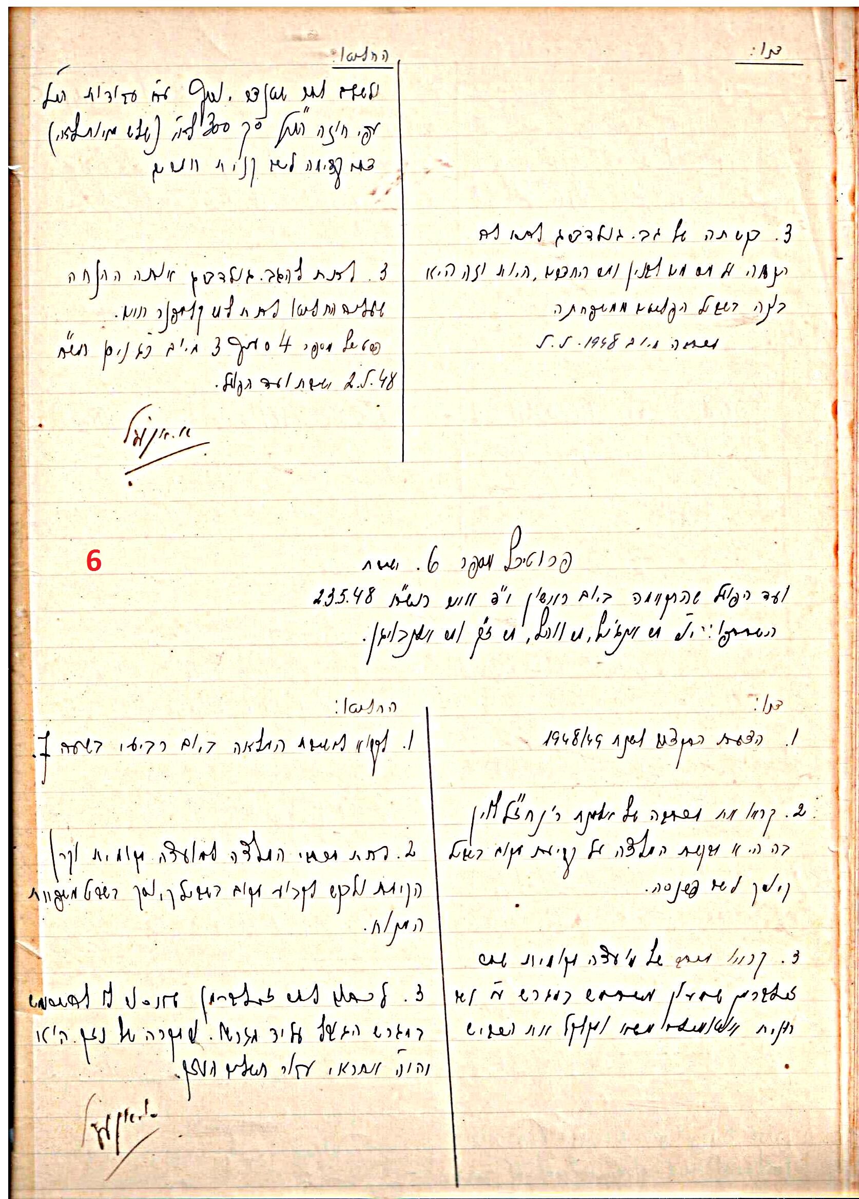 פרוטוקול 45 אגודה שיתופית – הנהלה 18.7.48 – 27.7.37 ועד הפועל by riki deri - Illustrated by מוזיאון בית גרושקביץ / כרך 45 - Ourboox.com