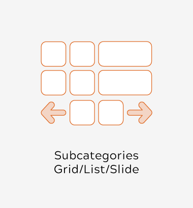 Magento 2 Subcategories Grid/List/Slide by Meetanshi allows displaying subcategories on category, product, CMS, home and other pages for better navigation. Magento 2 Subcategories Grid/List/Slide by Meetanshi allows displaying subcategories on category, product, CMS, home and other pages for better navigation.
