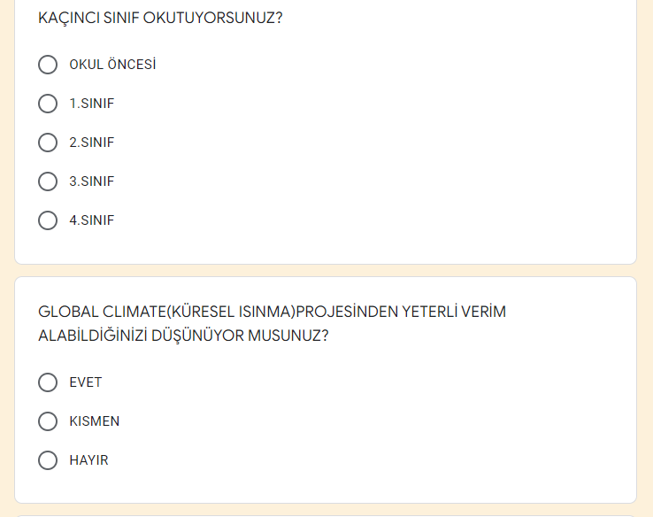 E-Twinning Global Clımate Öğretmen Anket Sonuçları by Merve BOZKURT - Ourboox.com