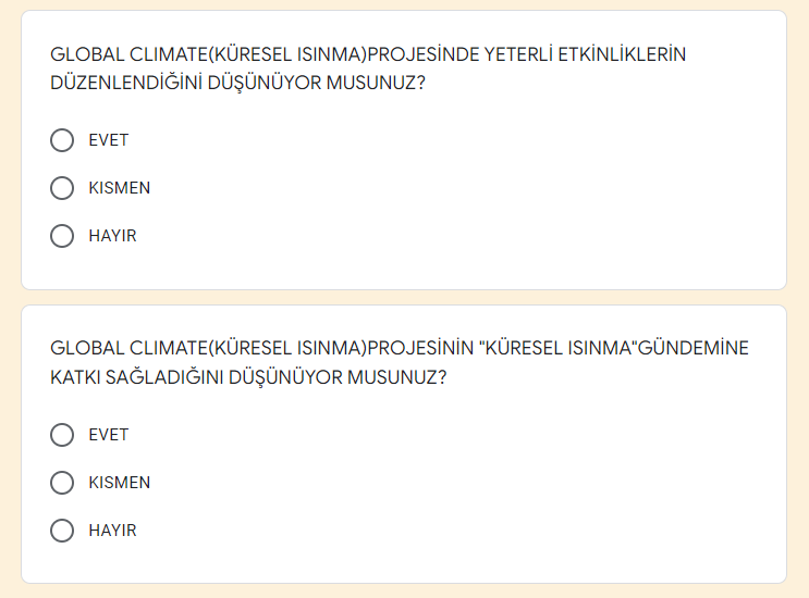 E-Twinning Global Clımate Öğretmen Anket Sonuçları by Merve BOZKURT - Ourboox.com