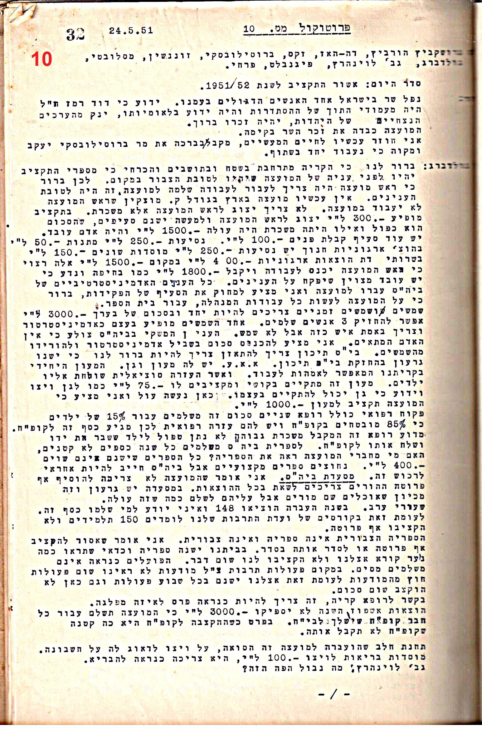פרוטוקול 50 מועצה 9.6.55 – 31.12.50 by riki deri - Illustrated by מוזיאון בית גרושקביץ / כרך 50 - Ourboox.com