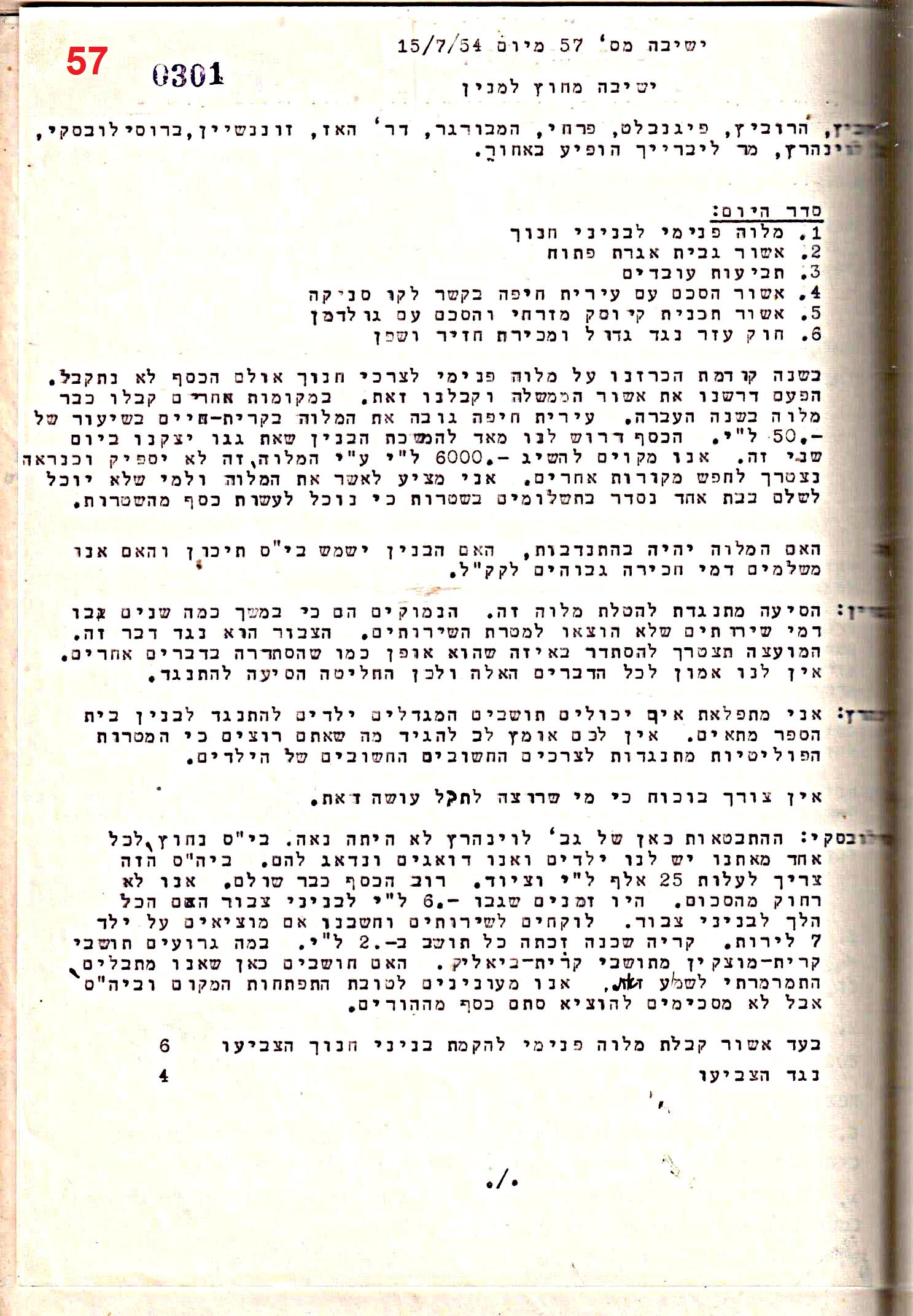 פרוטוקול 50 מועצה 9.6.55 – 31.12.50 by riki deri - Illustrated by מוזיאון בית גרושקביץ / כרך 50 - Ourboox.com