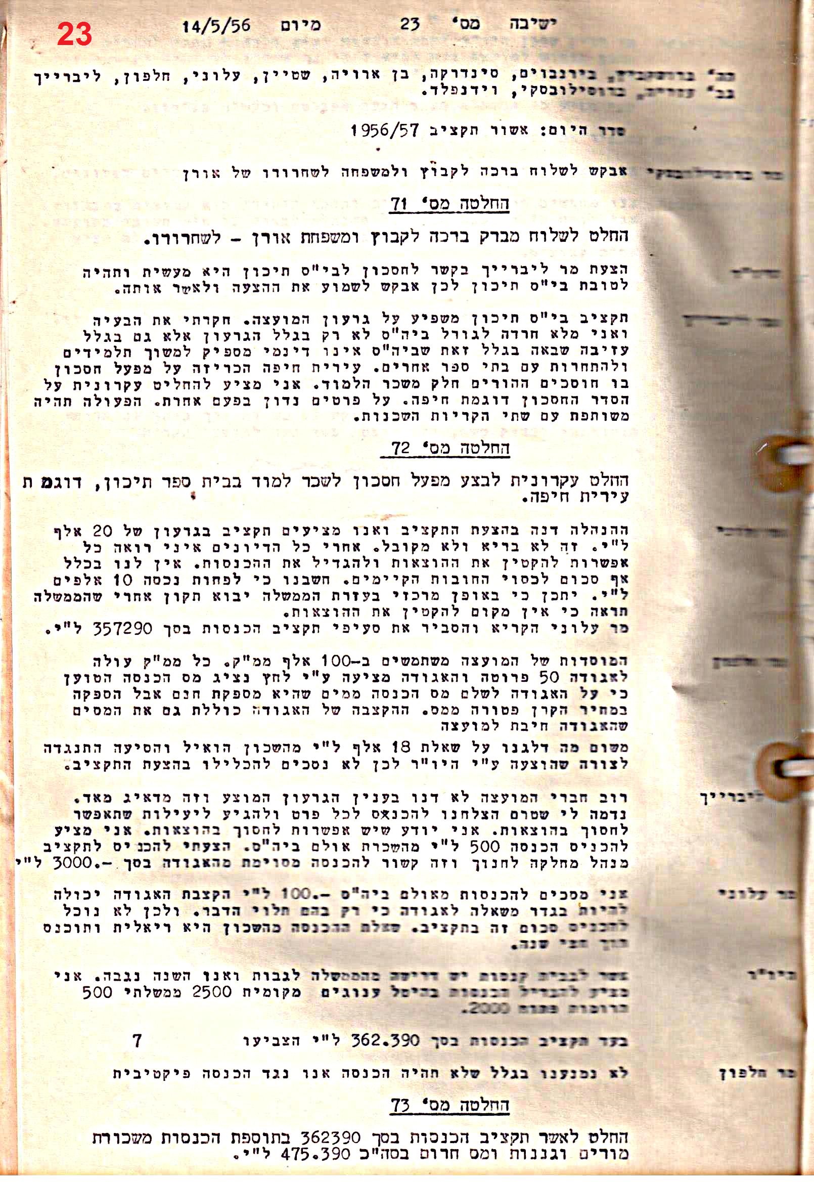 פרוטוקול 51 מועצה 8.10.59 – 11.9.55 by riki deri - Illustrated by מוזיאון בית גרושקביץ / כרך 51 - Ourboox.com