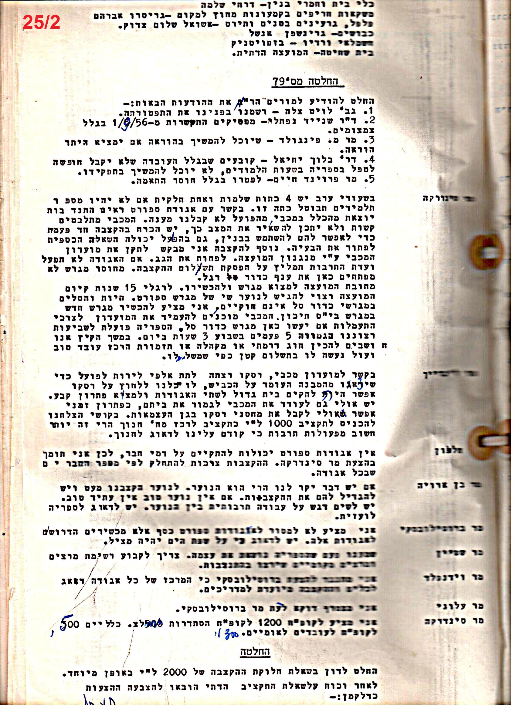פרוטוקול 51 מועצה 8.10.59 – 11.9.55 by riki deri - Illustrated by מוזיאון בית גרושקביץ / כרך 51 - Ourboox.com