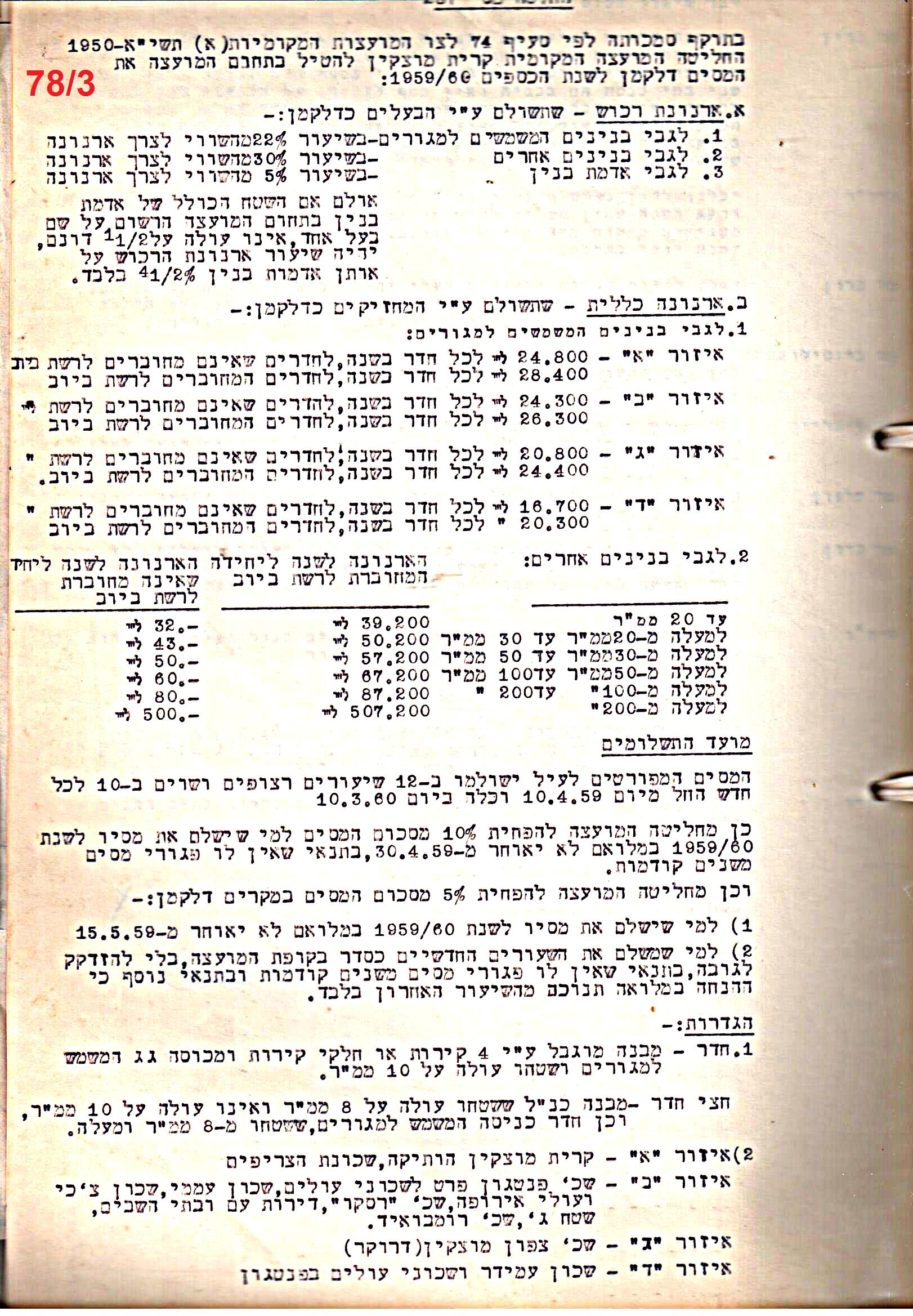 פרוטוקול 51 מועצה 8.10.59 – 11.9.55 by riki deri - Illustrated by מוזיאון בית גרושקביץ / כרך 51 - Ourboox.com