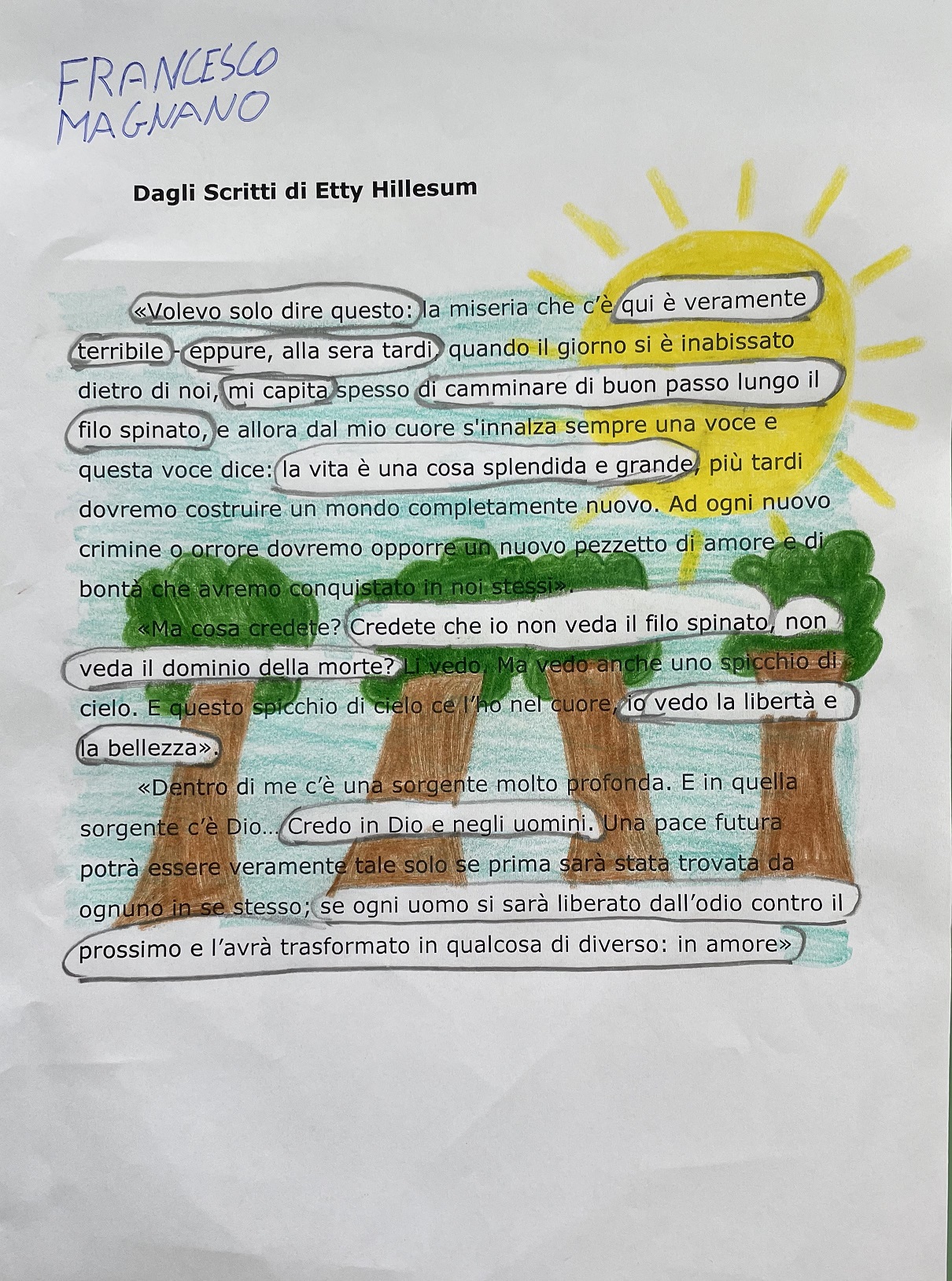 Dagli scritti di Hetty Hillesum by Rosaria Ricciardo - Ourboox.com