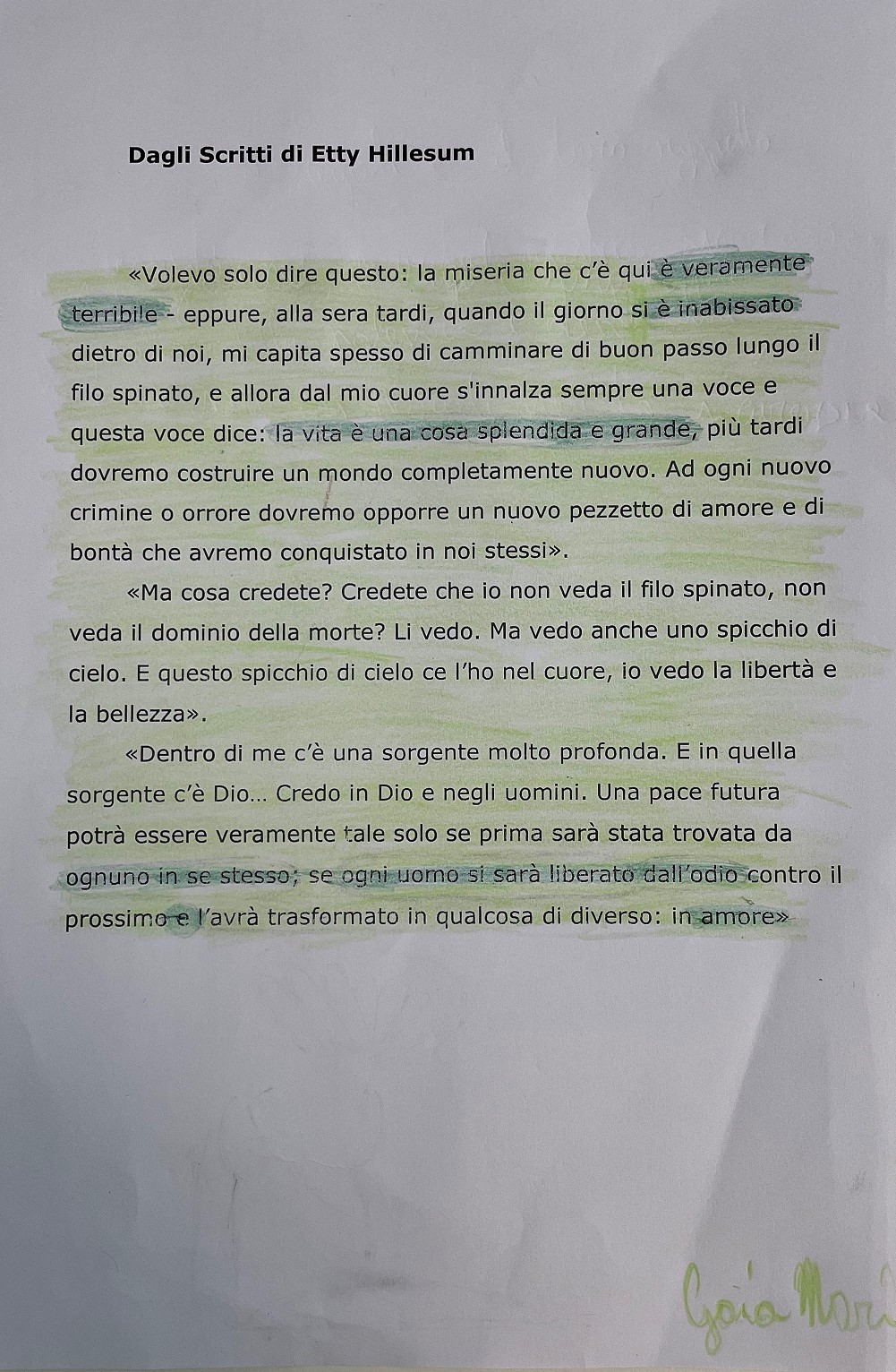 Dagli scritti di Hetty Hillesum by Rosaria Ricciardo - Ourboox.com