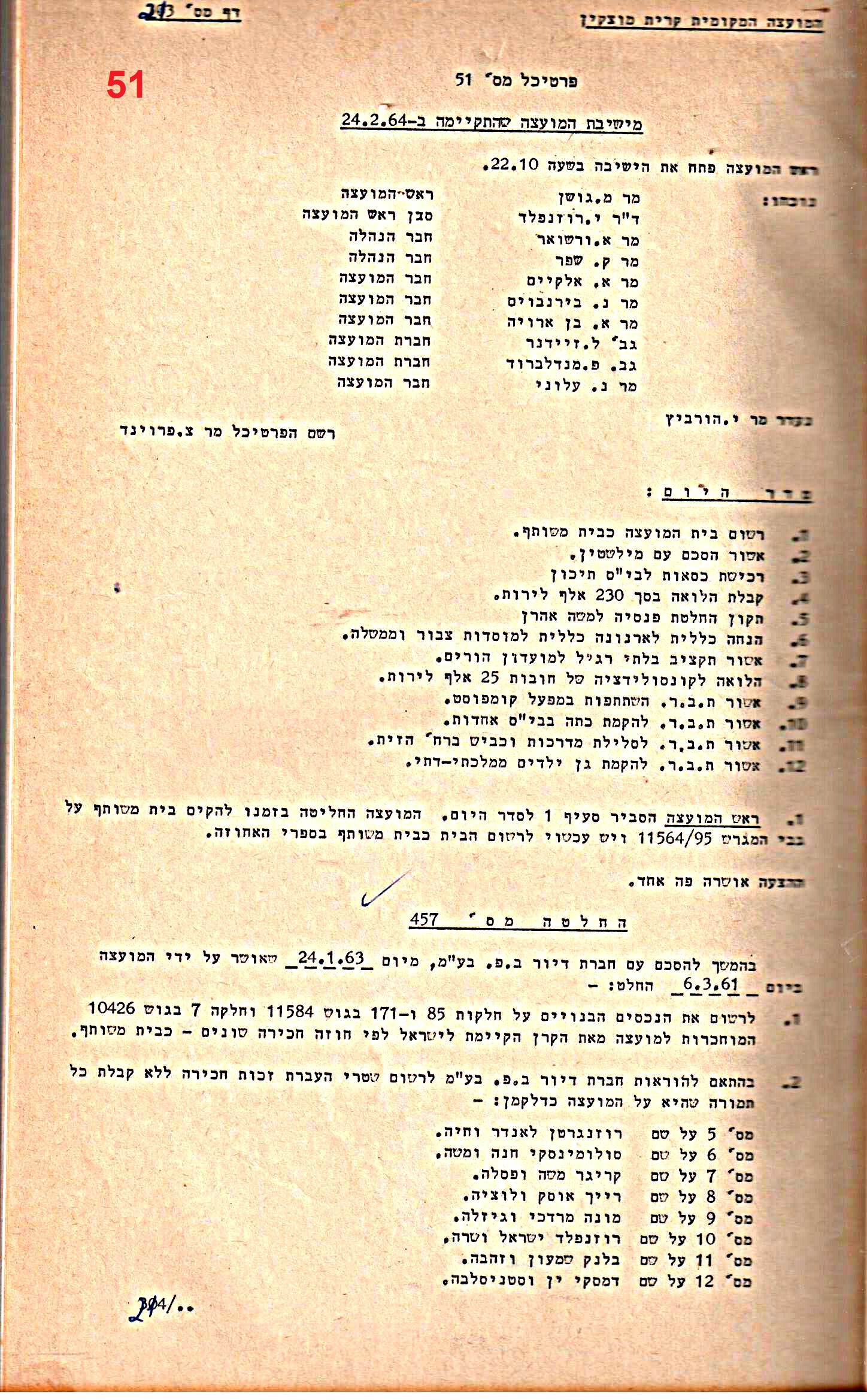 פרוטוקול 52 מועצה 24.10.65 – 6.1.53 by riki deri - Illustrated by מוזיאון בית גרושקביץ / כרך 52 - Ourboox.com