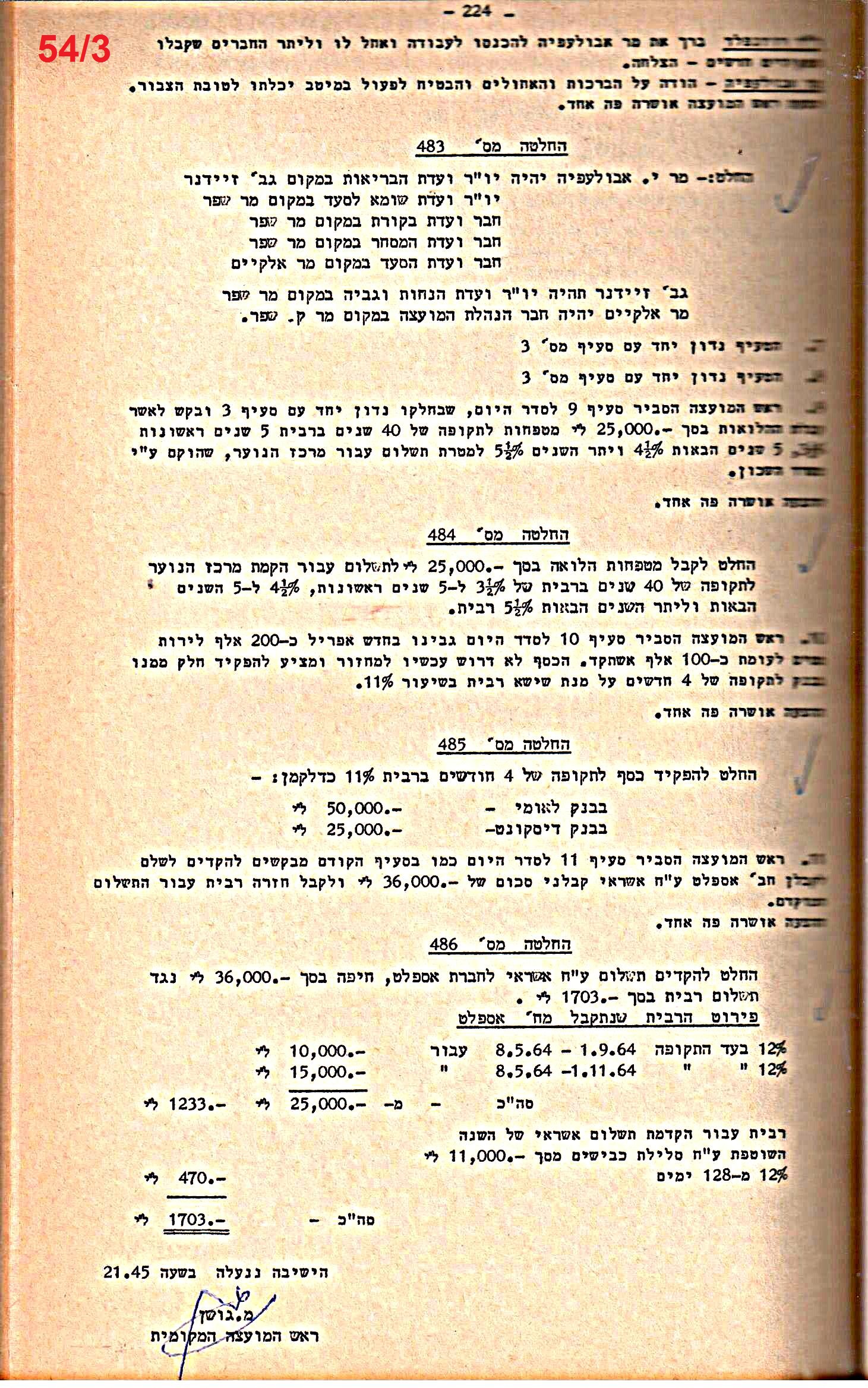 פרוטוקול 52 מועצה 24.10.65 – 6.1.53 by riki deri - Illustrated by מוזיאון בית גרושקביץ / כרך 52 - Ourboox.com