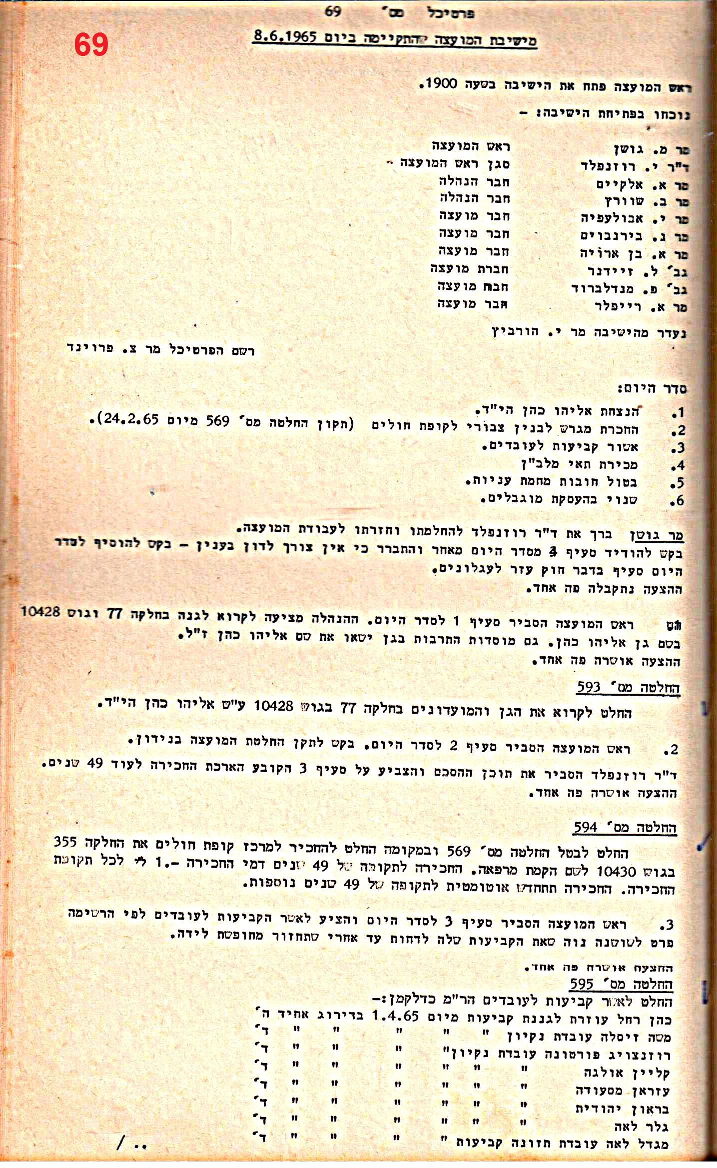 פרוטוקול 52 מועצה 24.10.65 – 6.1.53 by riki deri - Illustrated by מוזיאון בית גרושקביץ / כרך 52 - Ourboox.com