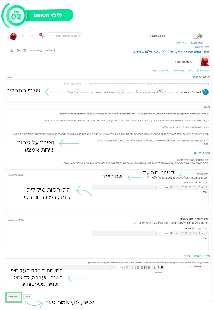 הערכת ביצועים חצי שנתית- לעובד by inbar cucuy - Ourboox.com