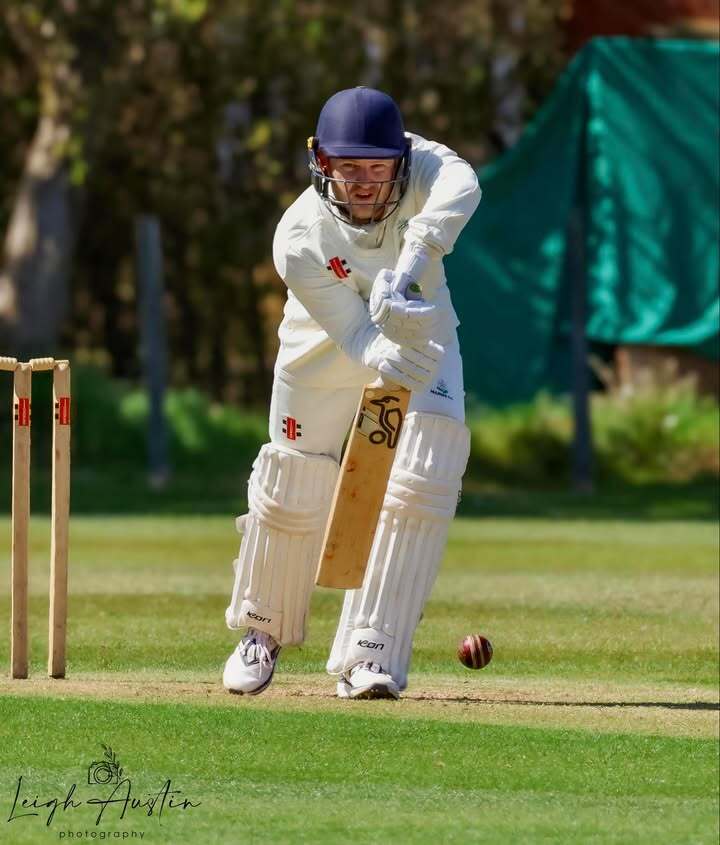 Marske's Jay Vine at the crease pic: Leigh Austin Photography