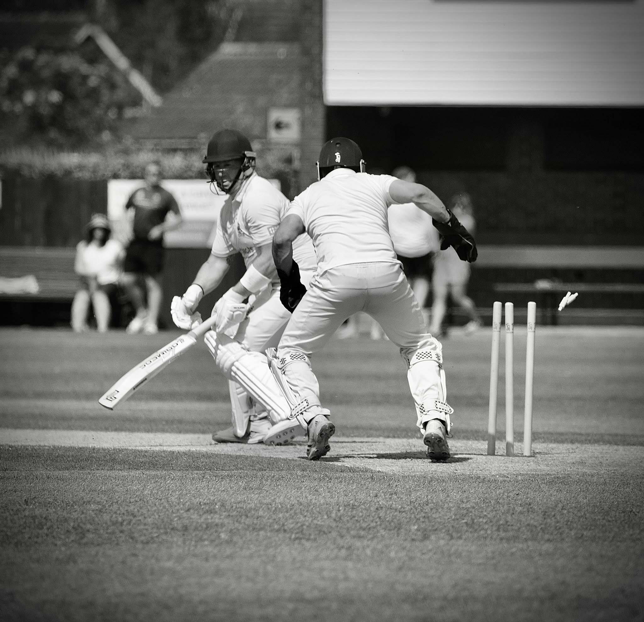 Norton's Gary Burgum "whips them off" to end Chris Hooker's effort for Stockton