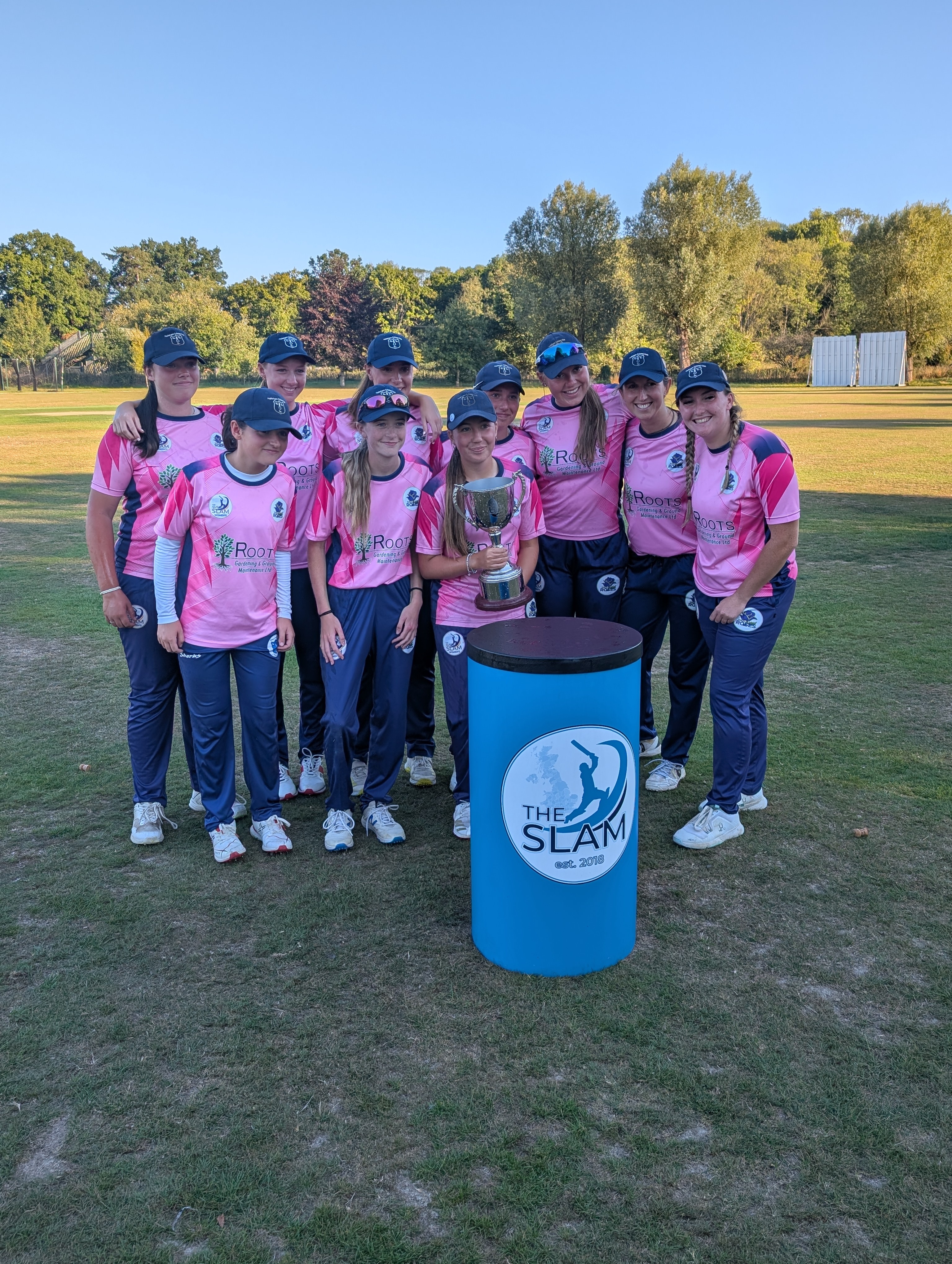 Roses team with the Sussex Slam 2025 trophy