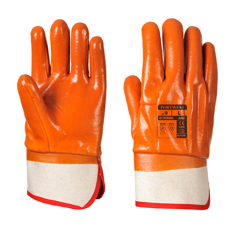 PORTWEST A460 Glue-Grip pvc//canvas//cotton thermal secure grip glove size XL-XXL