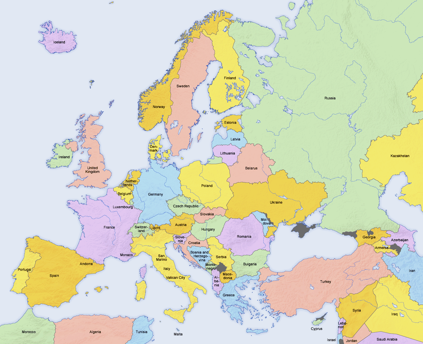 El mapa de Reino Unido en inglés - Papora.com