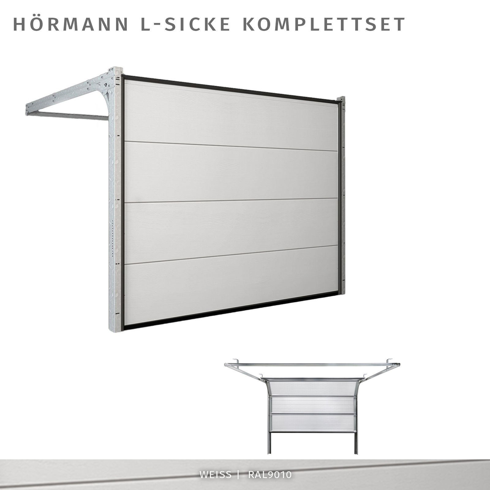 HÖRMANN Garagentor Sektionaltor 42 mm L-Sicke Modern Weiß Anthrazit