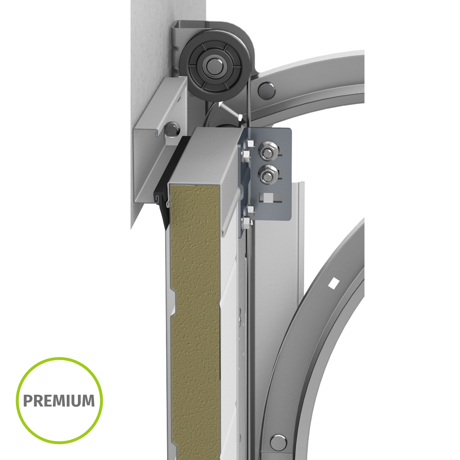 HORI Garagentor Sektionaltor Motor Rolltor Alu M L Sicke Anthrazit Weiß