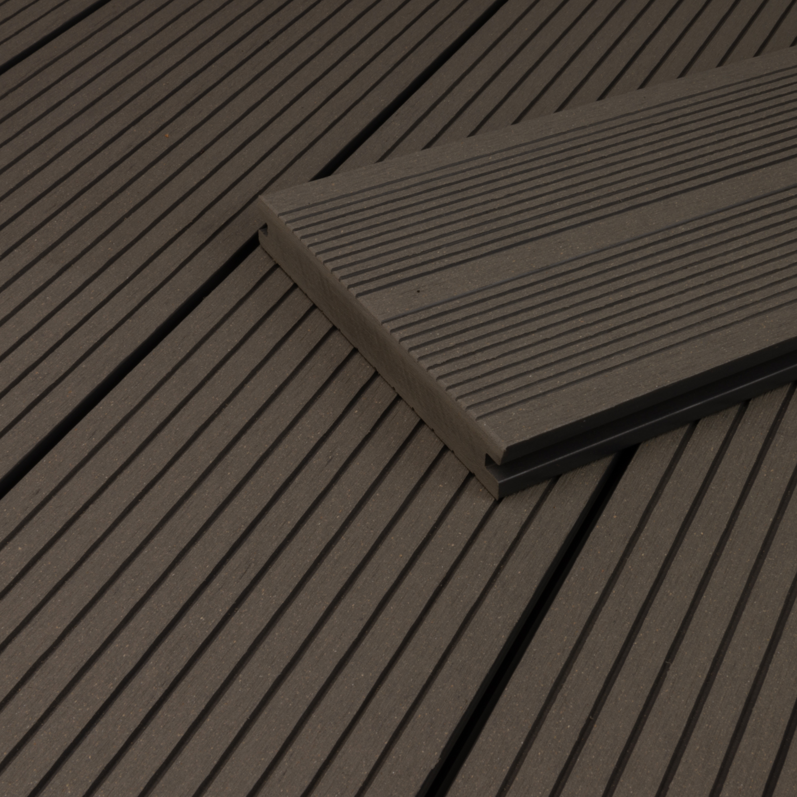 WPC BPC Terrassendielen Massiv Hohlkammer Terrassenboden Grau Braun Anthrazit