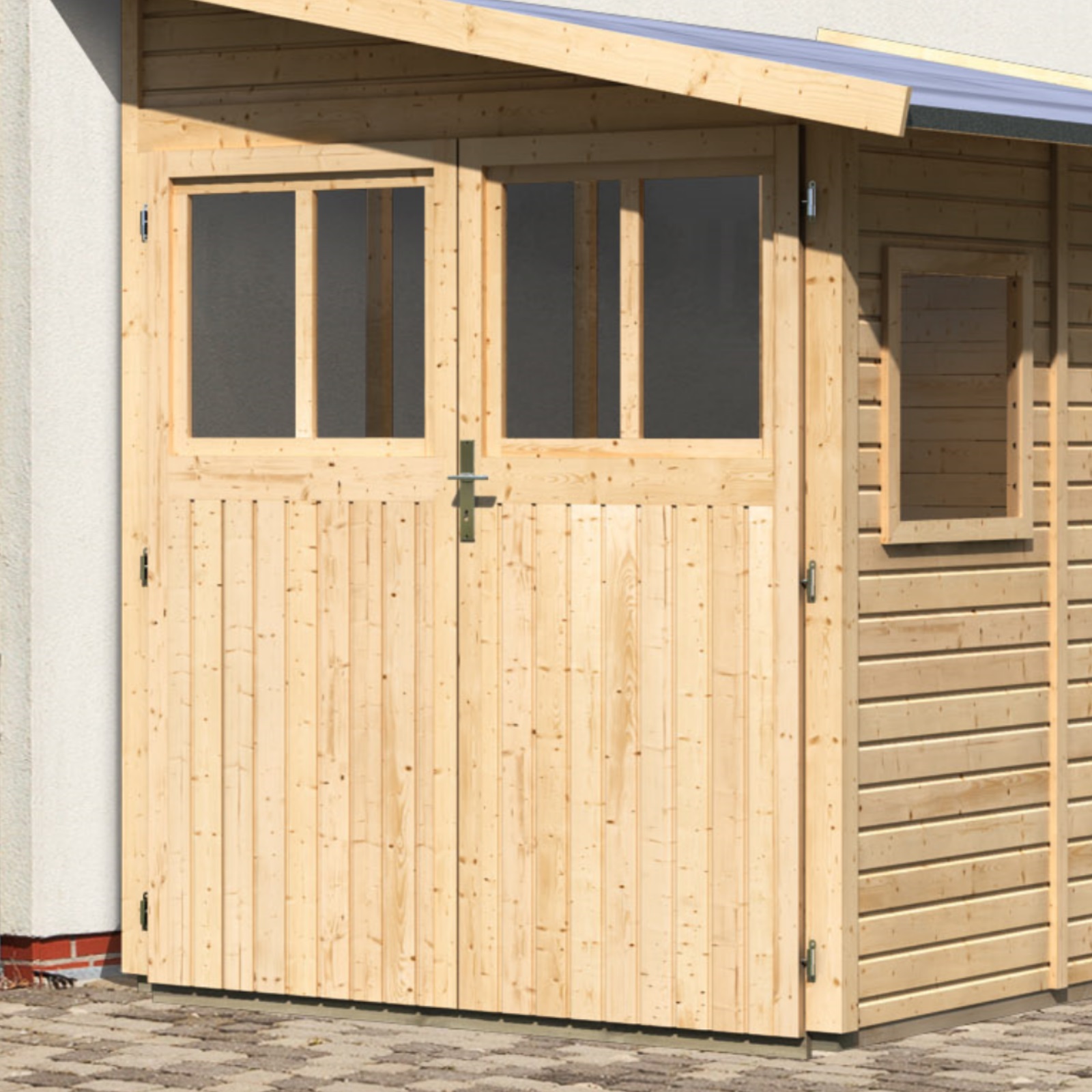 HORI Gartenhaus Gerätehaus Geräteschuppen Garten Holz Hütte Pultdach