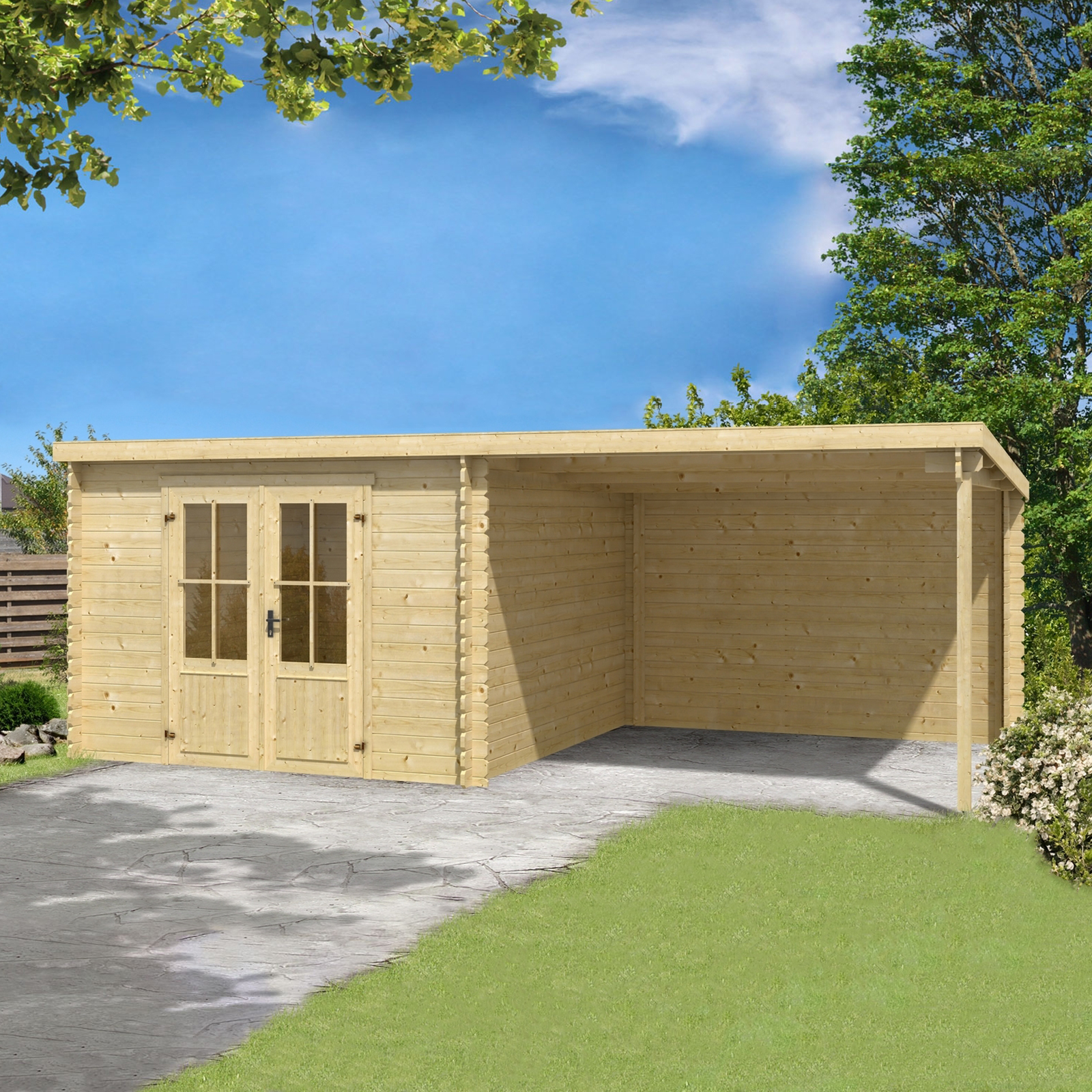 Gartenhaus HORI Lasita Maja Gerätehaus Holz Blockhaus Geräteschuppen 28