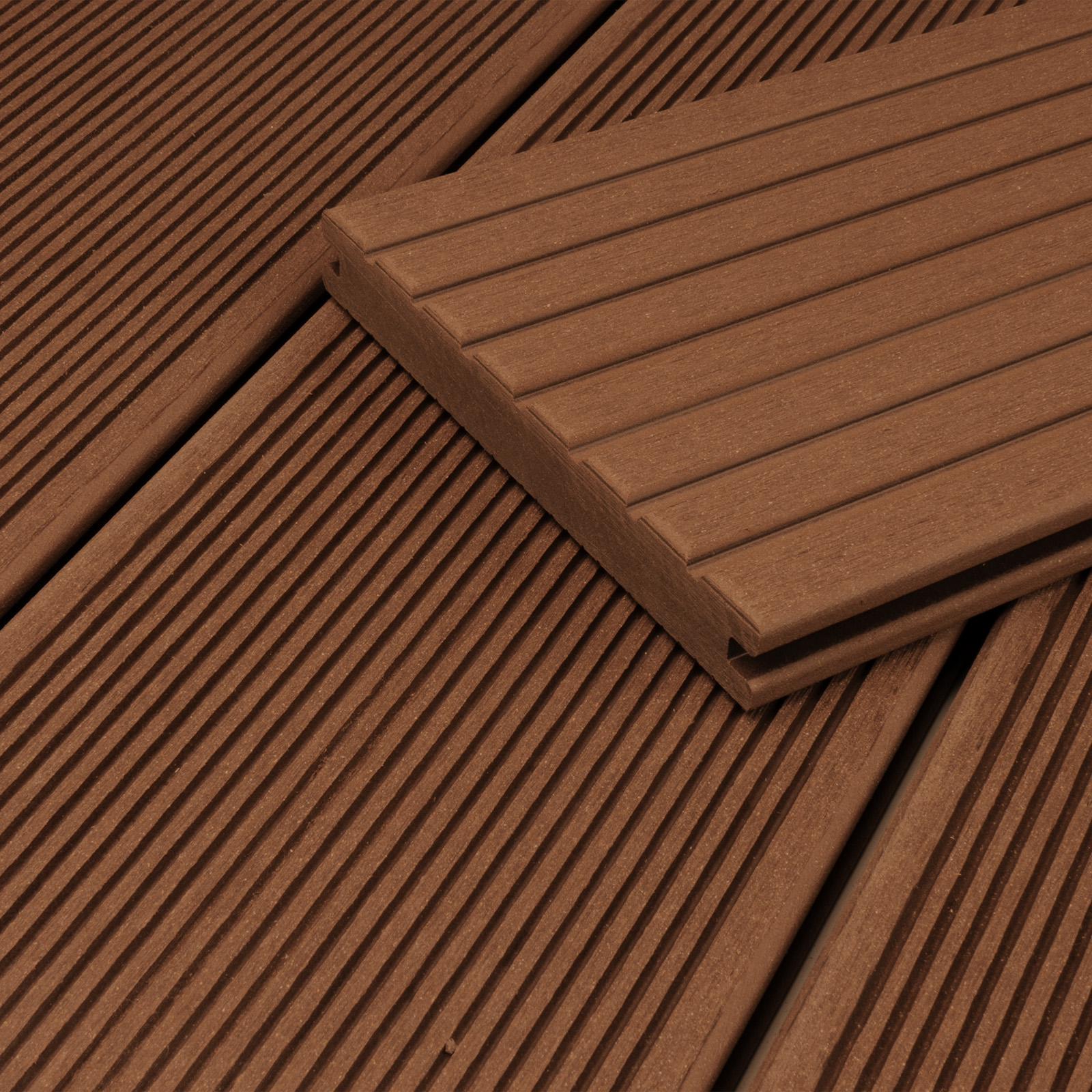 HORI WPC Terrassendielen Komplettset Massiv Holz Diele Farben