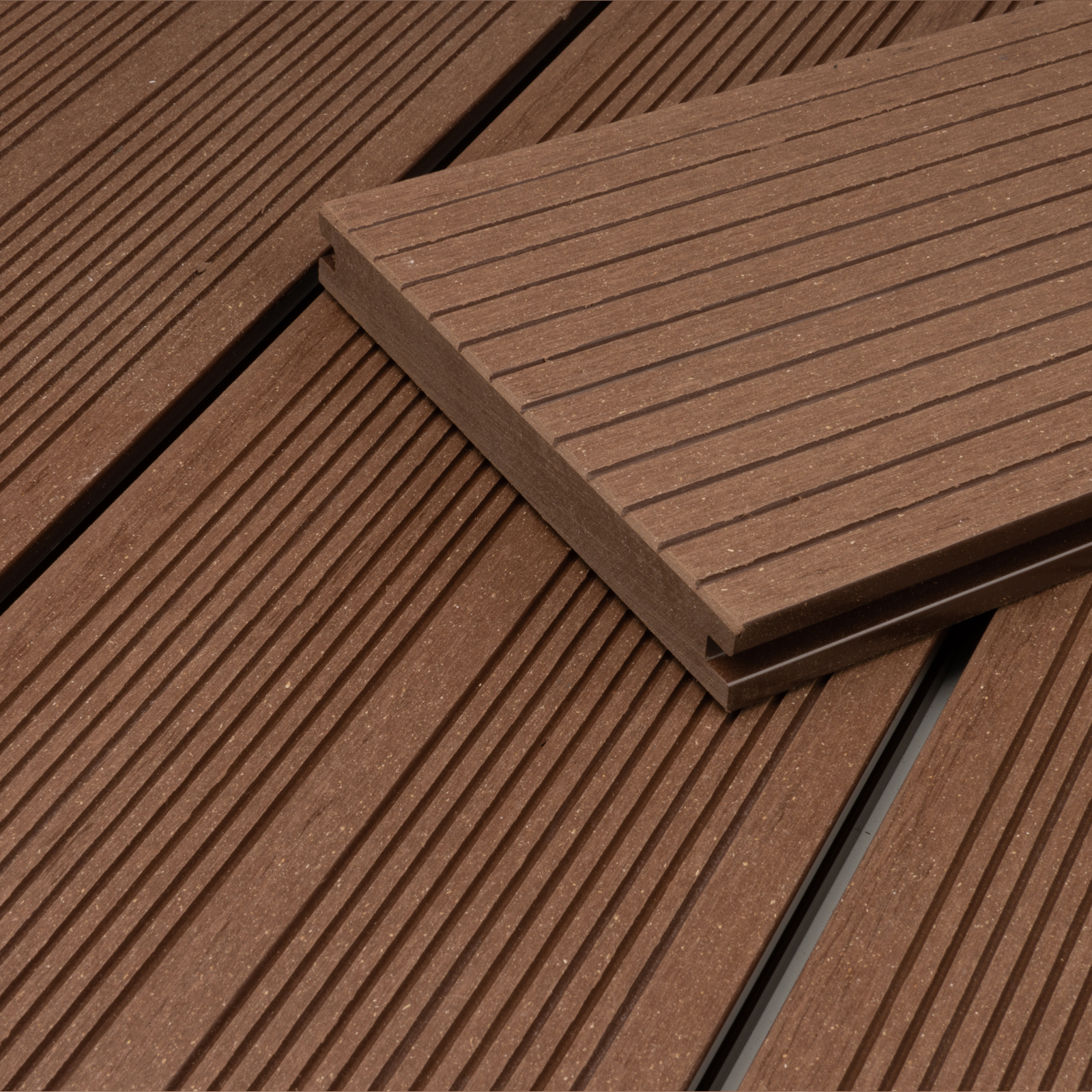 WPC BPC Terrassendielen Komplettbausatz mit UK Bali Anthrazit Massiv Terrasse
