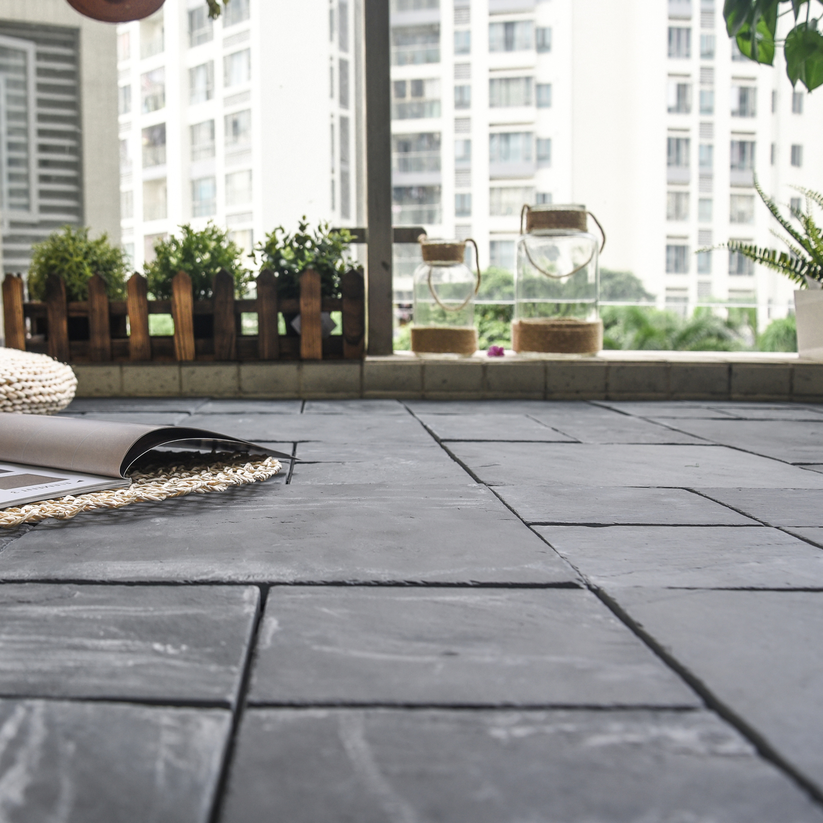 Terrassenfliesen Klickfliesen Balkonfliese Holzfliese Kunststoff