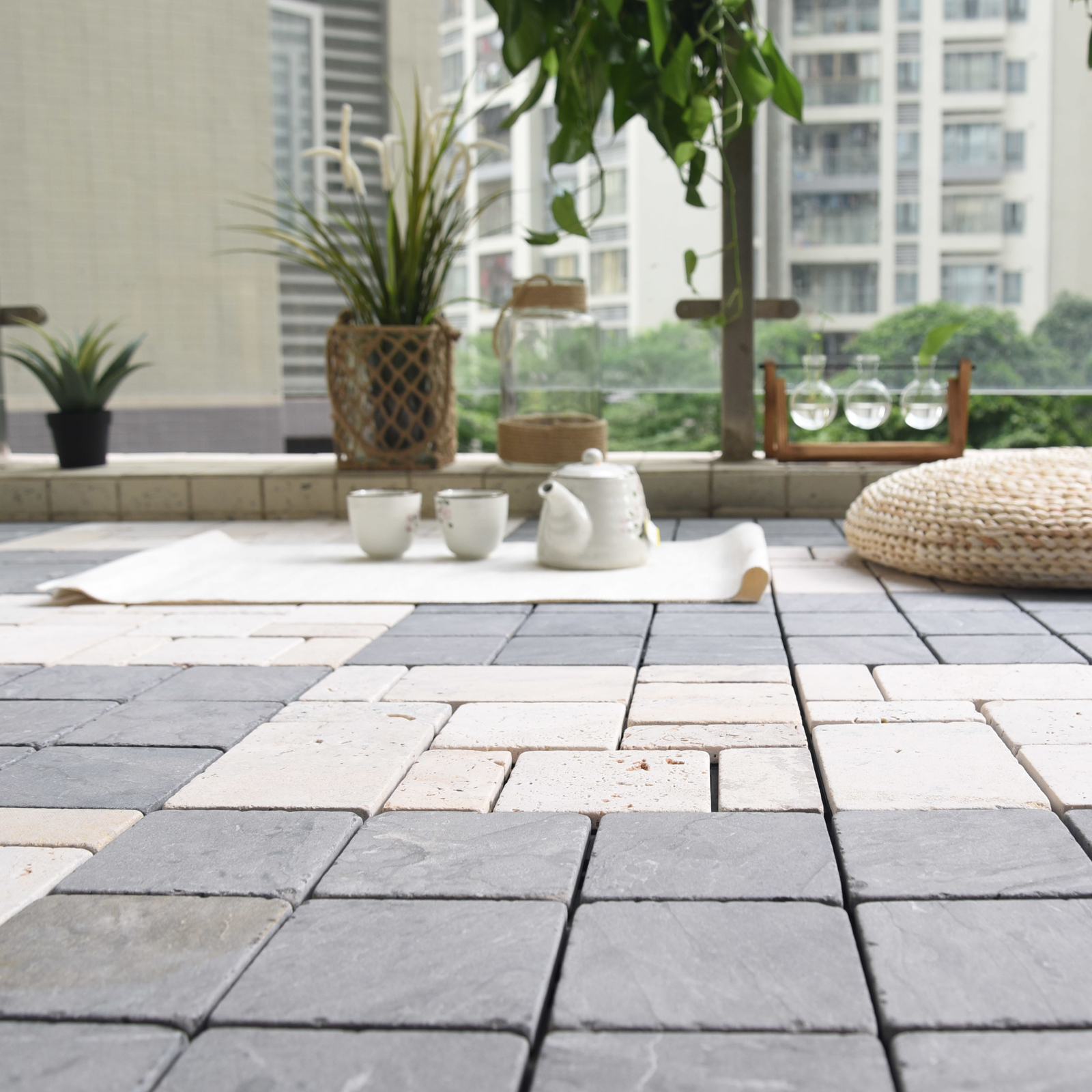 Terrassenfliesen Klickfliesen Balkonfliese Holzfliese Kunststoff