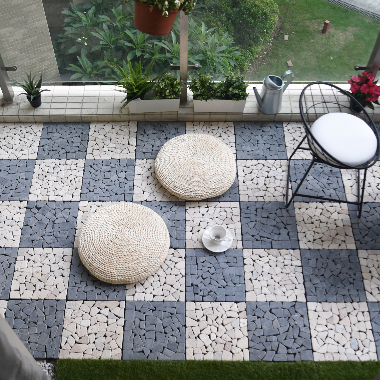 Terrassenfliesen Klickfliesen Balkonfliese Holzfliese Kunststoff