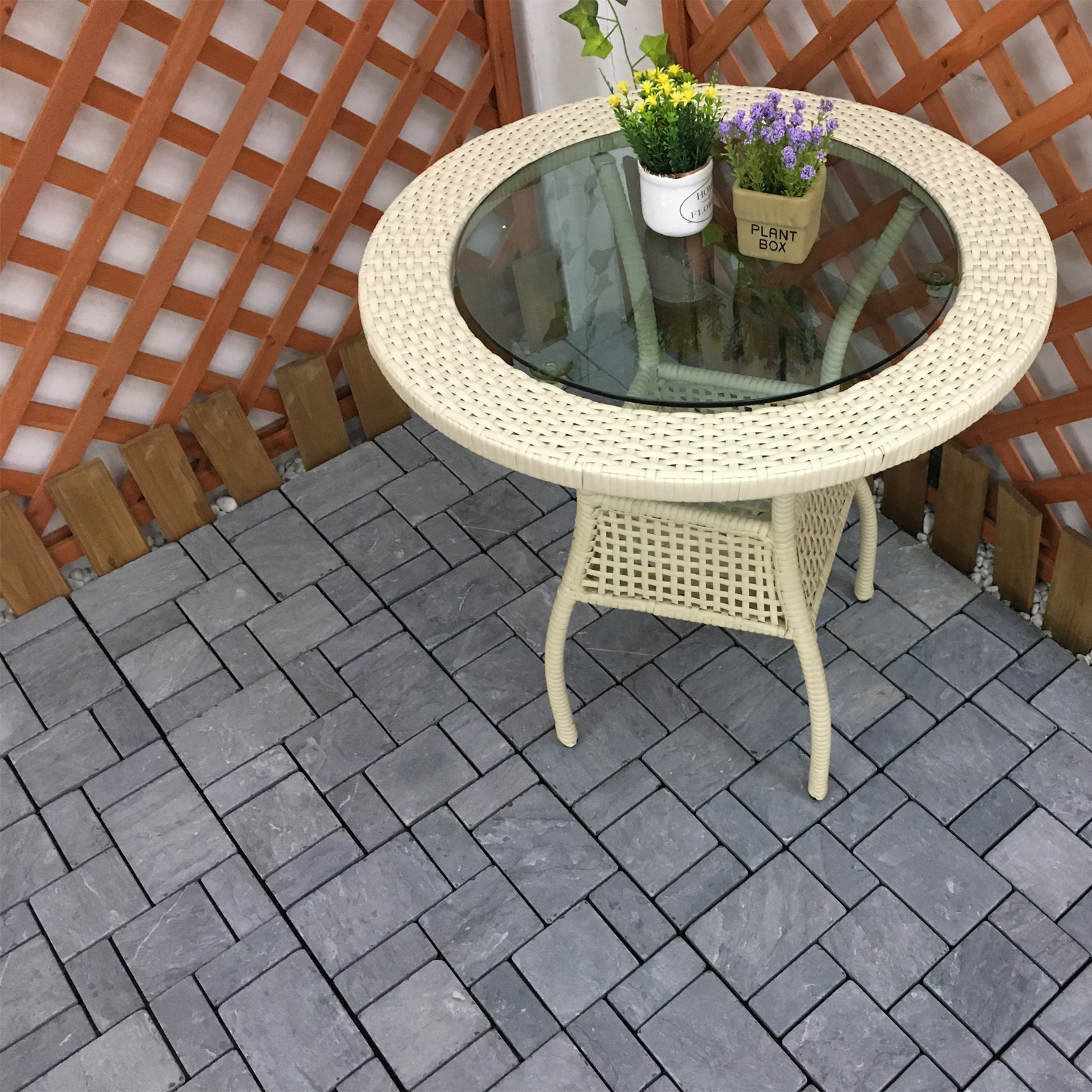 Terrassenfliesen Klickfliesen Balkonfliese Holzfliese Kunststoff