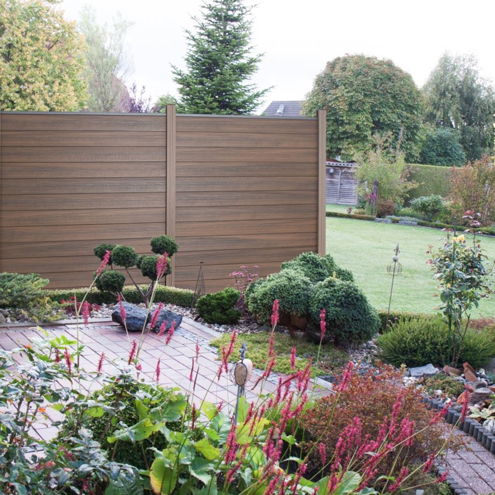 GroJa Gartenzaun Zaun Sichtschutzzaun Garten WPC Windschutzzaun Garten