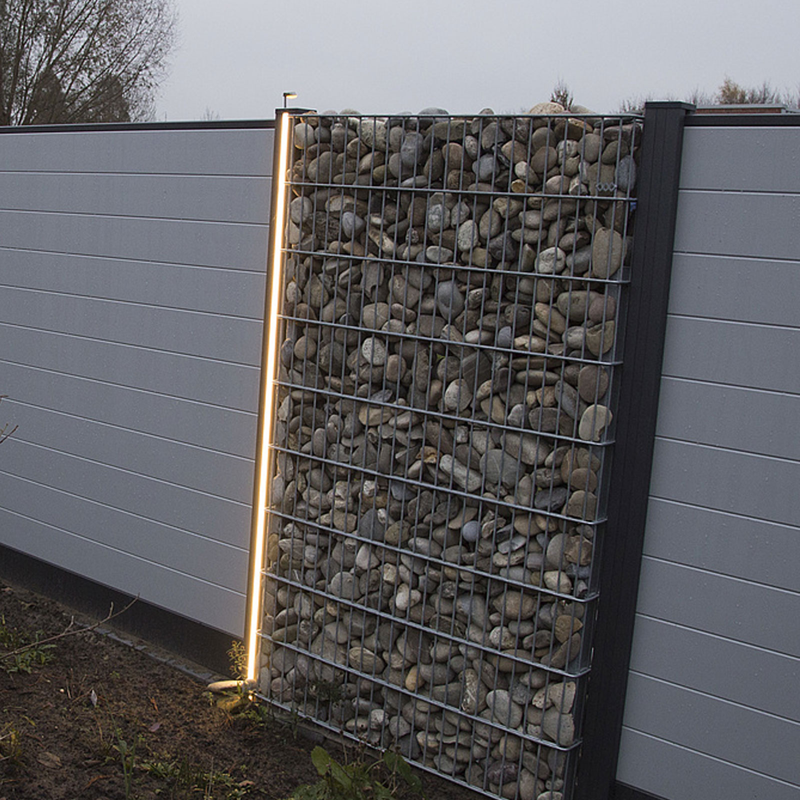 GroJa Glow LED Lichtleiste für WPC Zaun Pfosten Leiste Trafo Dimmer