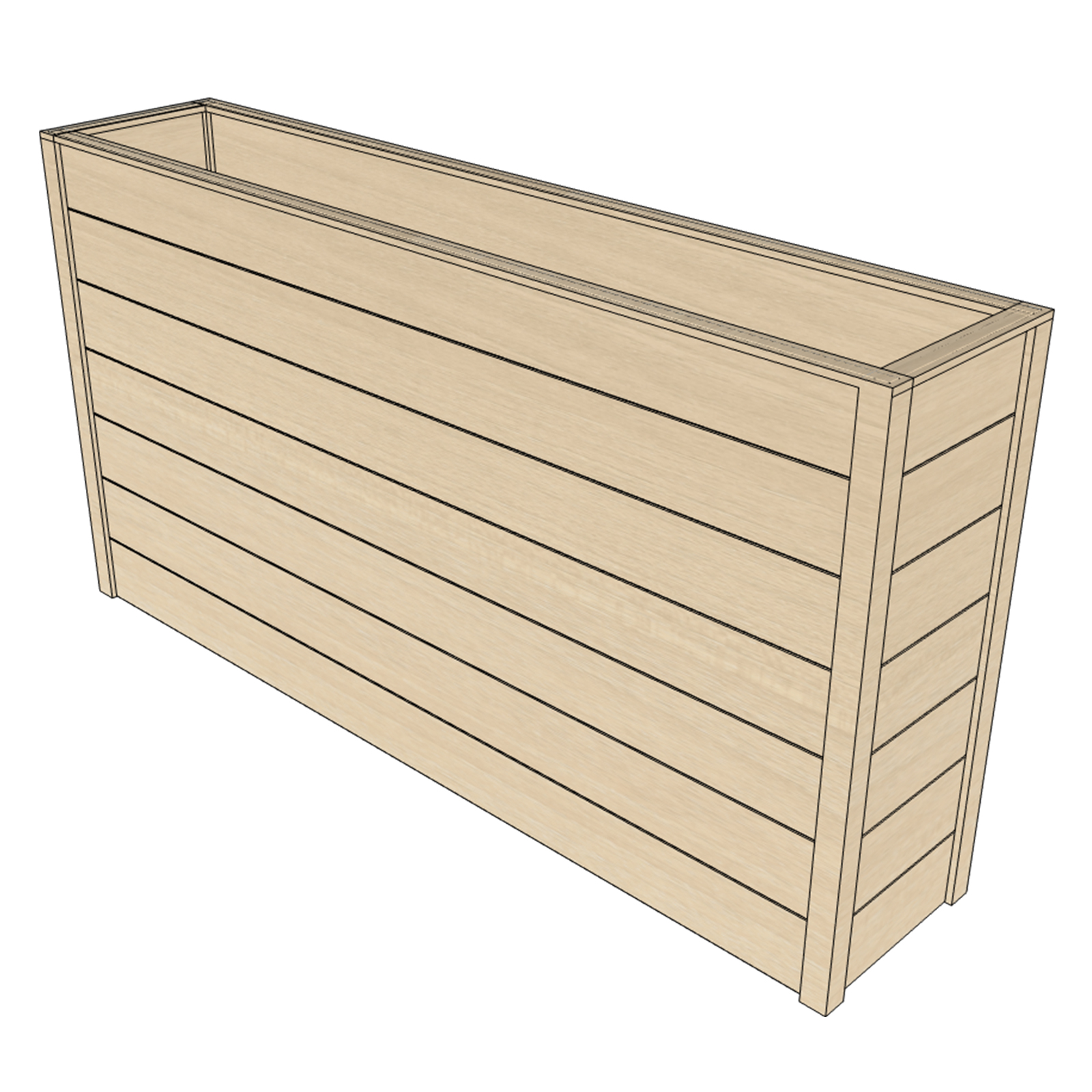 Hommdiy Hochbeet Aus WPC – Grau, 250x50x54 Cm, Witterungsbeständig, Einfach Montiert