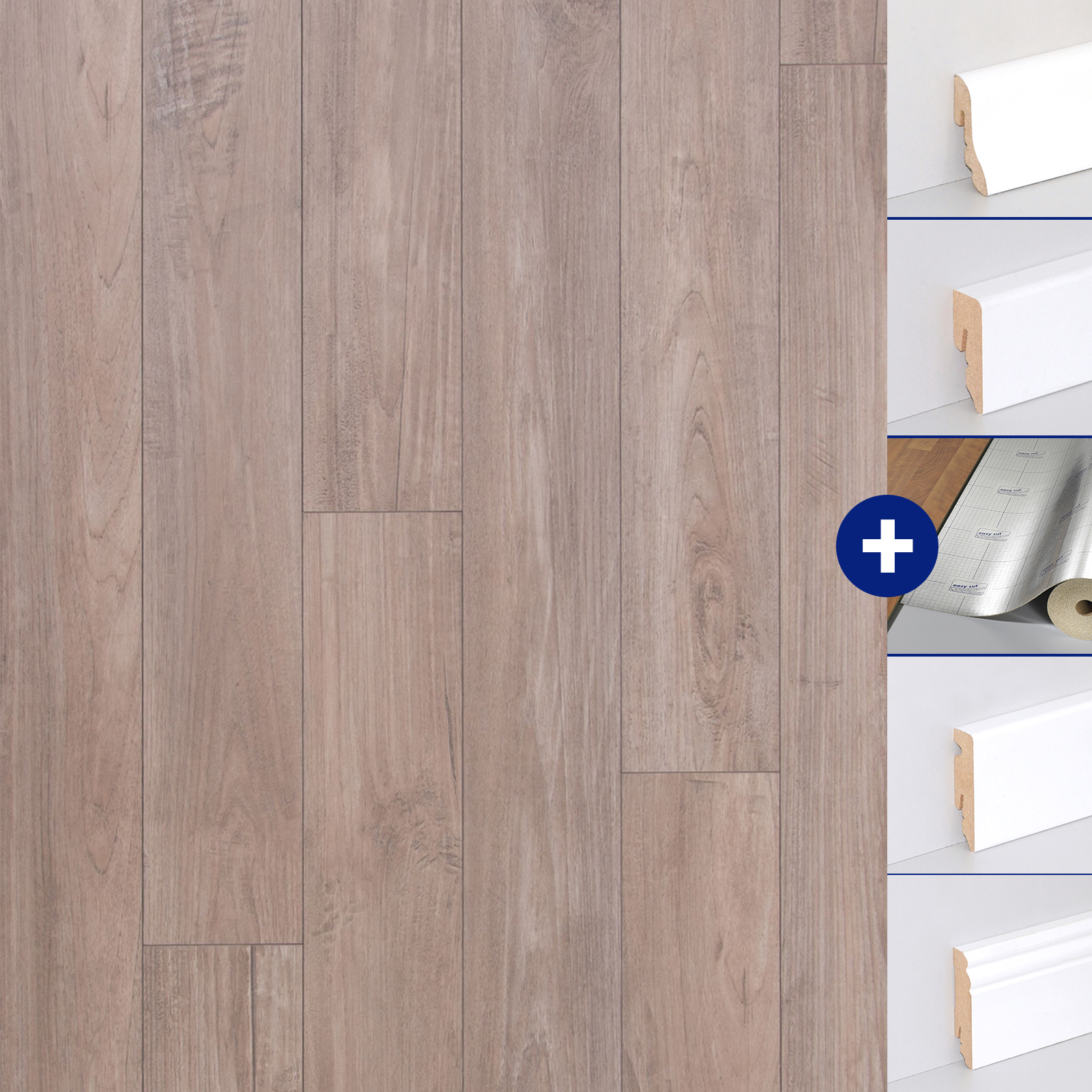 Klick Laminat Boden Holzboden Profi Exclusiv mit V-Fuge optional