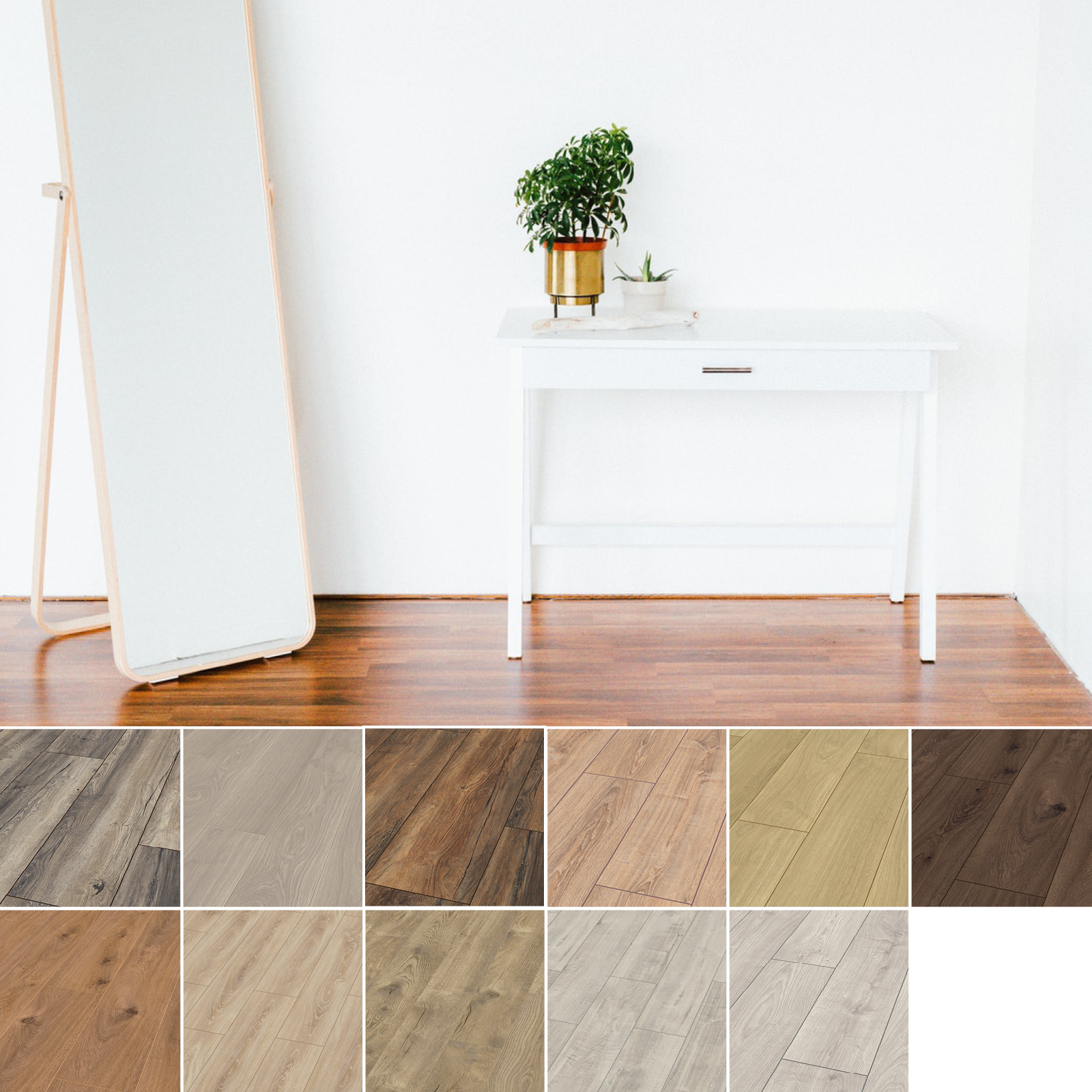 Laminat Boden Klick Holzboden Dielen Bodenbelag Eiche KRONOTEX