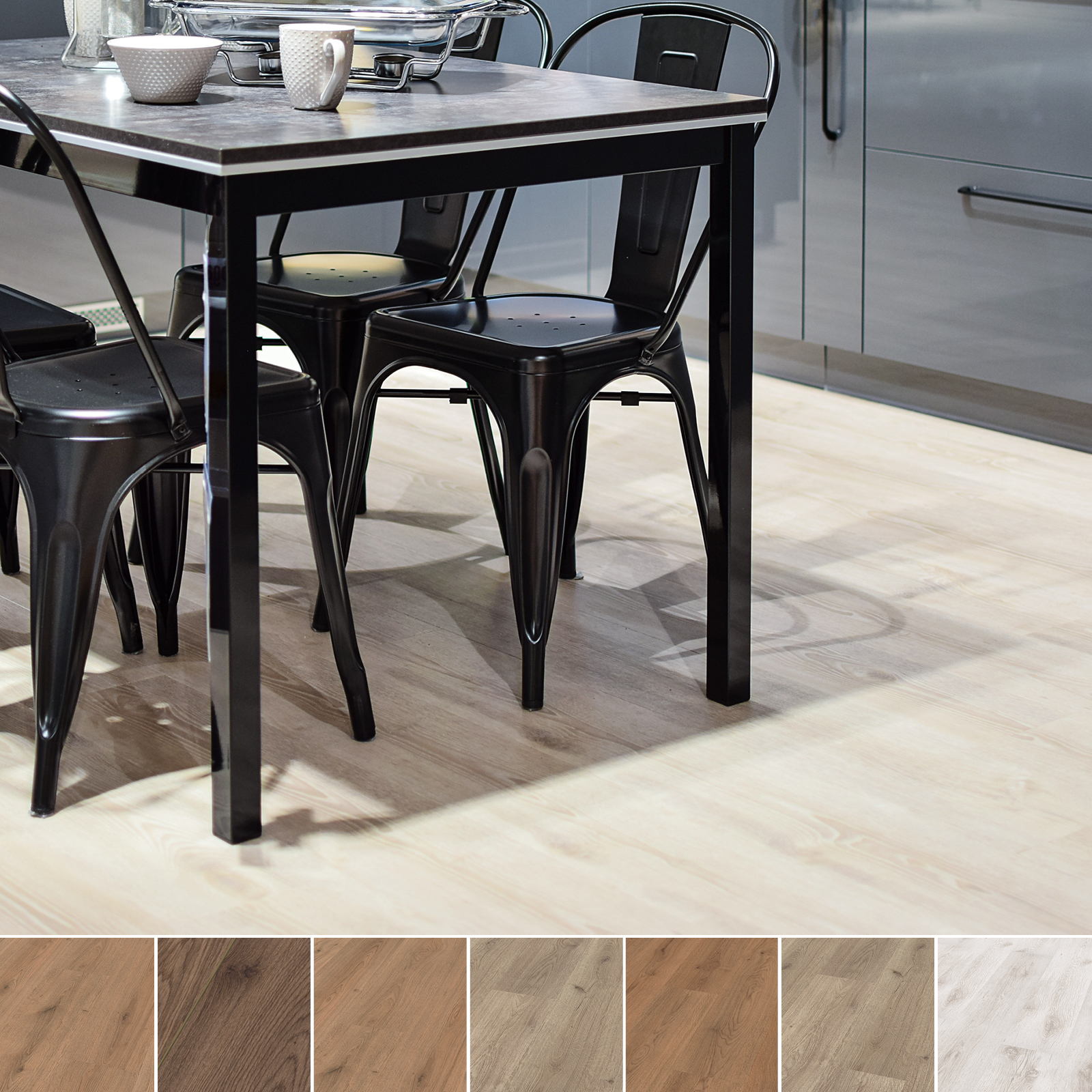 Laminat Boden Klick Holzboden Dielen Bodenbelag Eiche Kronotex