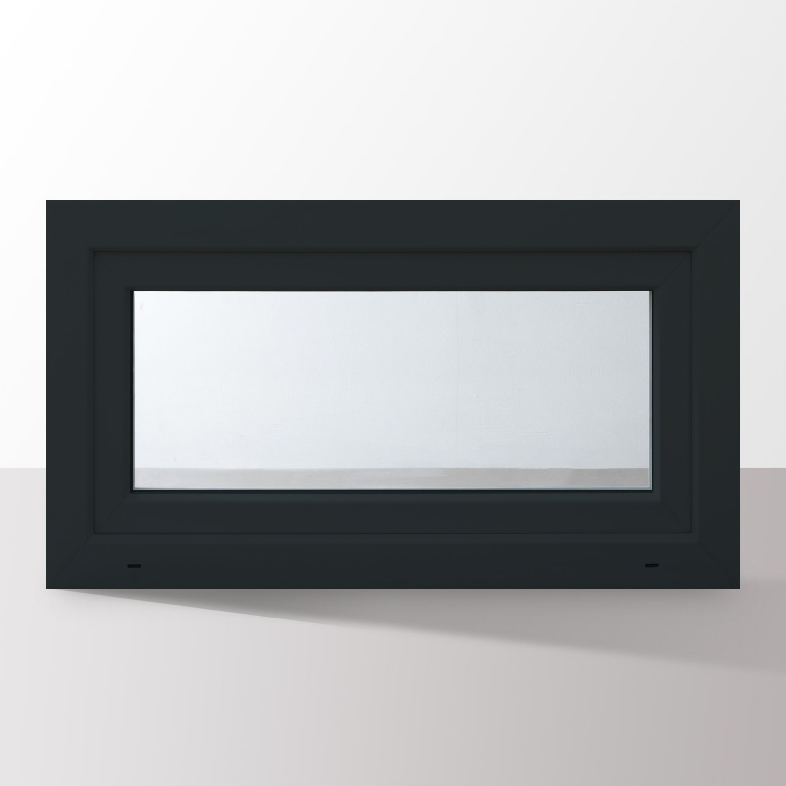 Details zu Fenster Kunststofffenster Kellerfenster Dreh Kipp 2 Fach RAL7016 anthrazit 2022 Versandhandel