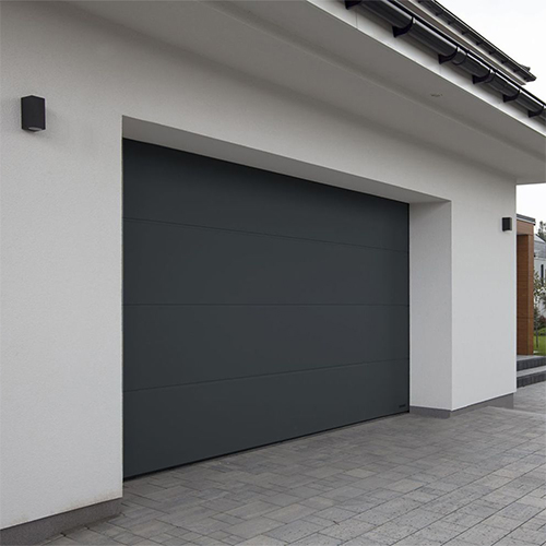 Garagentor Sektionaltor Rolltor Sicke Thermo40 grau mit Antrieb Zarge
