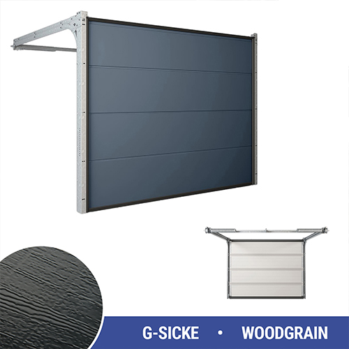 Garagentor Sektionaltor Rolltor Sicke Thermo40 grau mit Antrieb Zarge