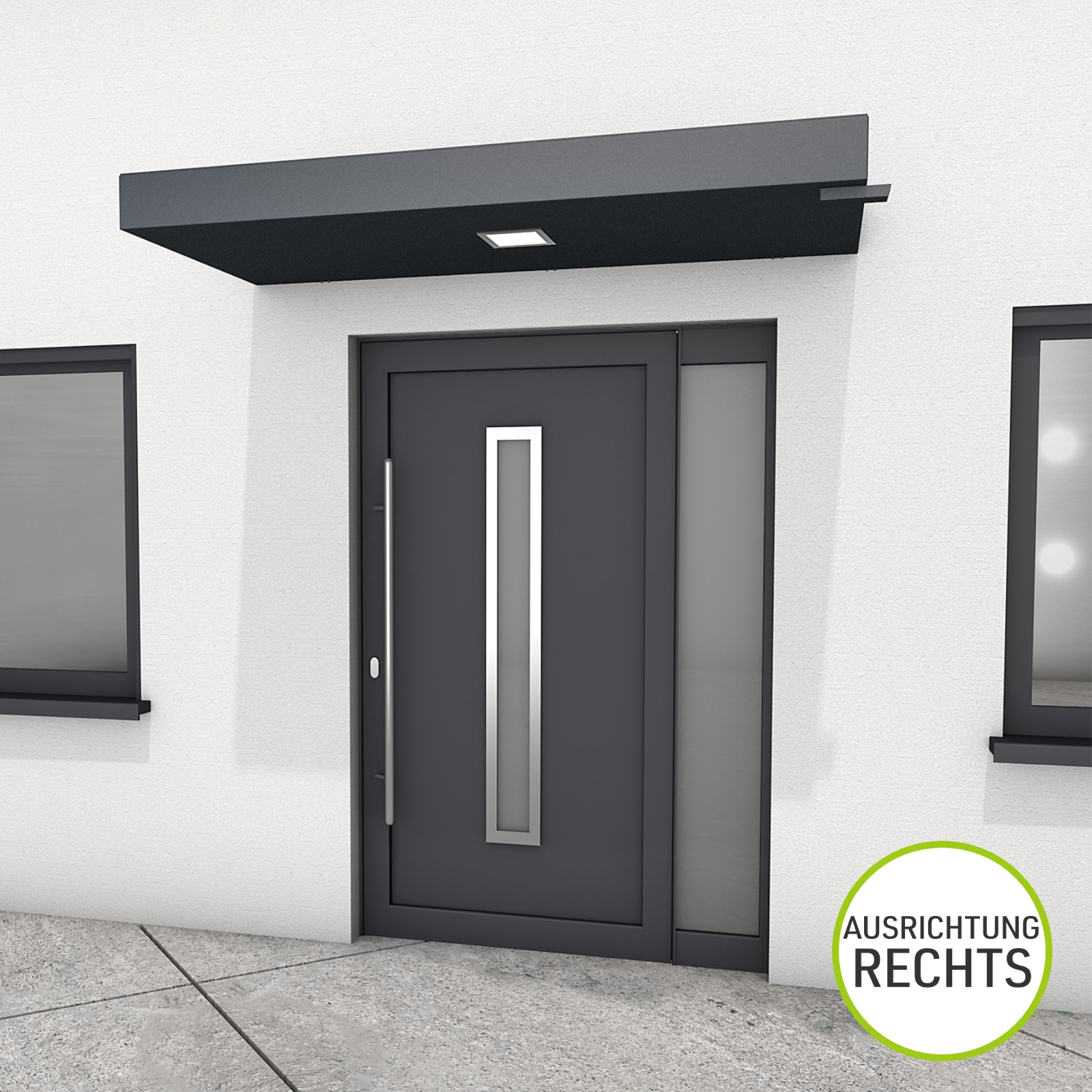 Gutta BS Plus Vordach Haustür Überdachung Haustürvordach Aluminium 200