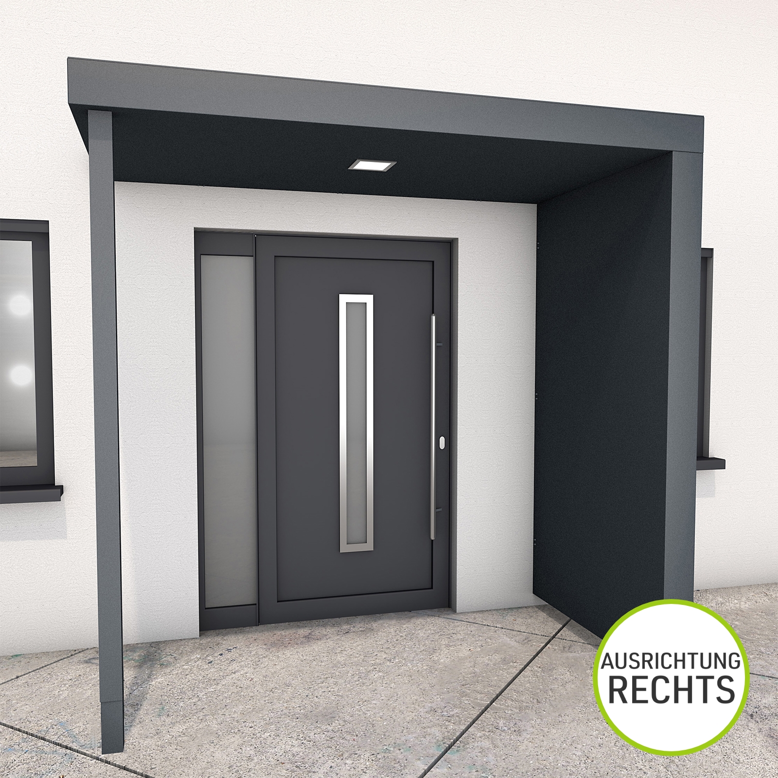 Gutta BS Plus Vordach Haustür Überdachung Haustürvordach Aluminium 250