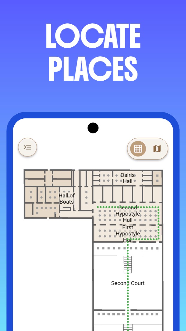 Screenshot of Abydos Temple: Egypt Guide app for Android