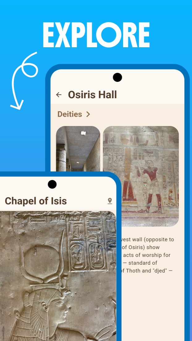 Screenshot of Abydos Temple: Egypt Guide app for Android