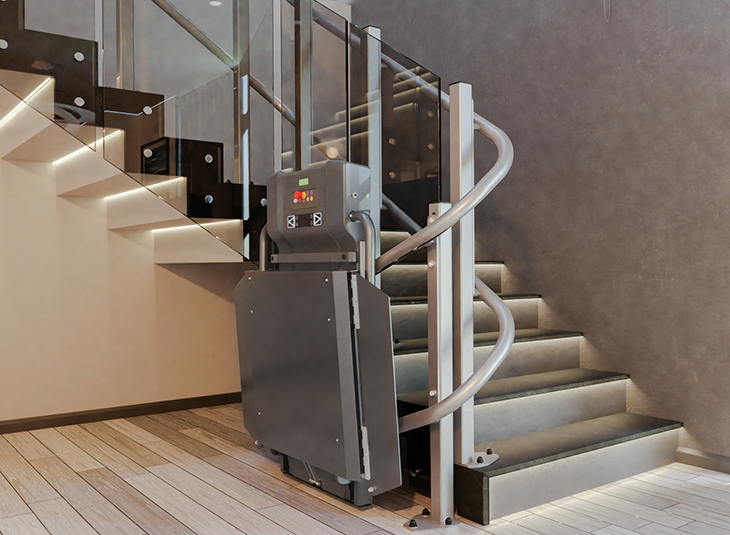 Ascenseur Plateforme Tournant Slim Bas Pliee