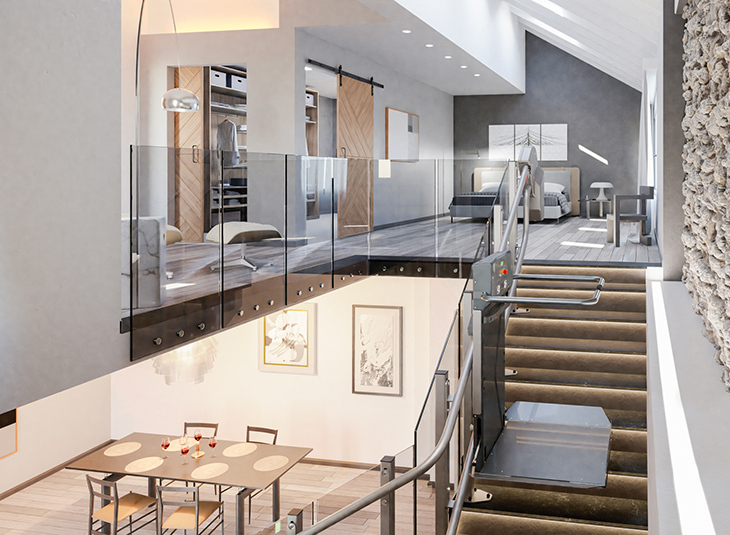 Ascenseur Plateforme Tournant Slim Demi