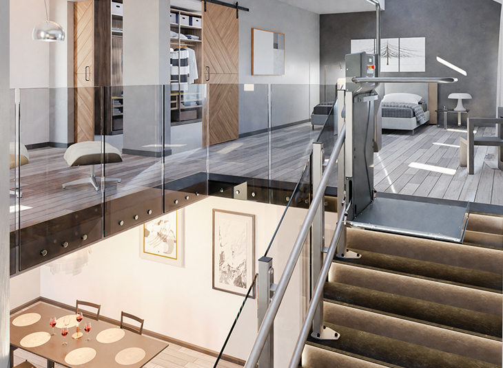 Ascenseur Plateforme Tournant Slim Haut