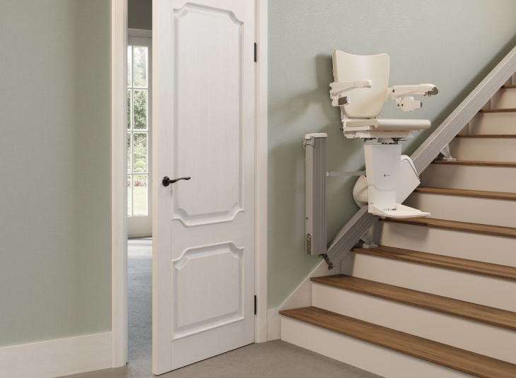1100 Rechte Traplift Opklapbare Rail Deur