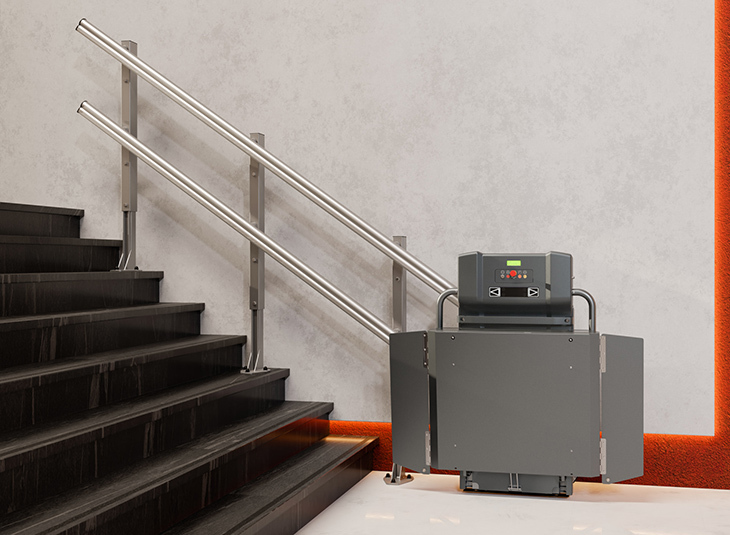 Platformlift Recht Logic Opgeklapt Voor Beneden