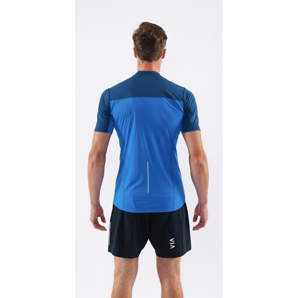 Montane Men S Dragon Zip Tee Electric Blue Narwhal Blue